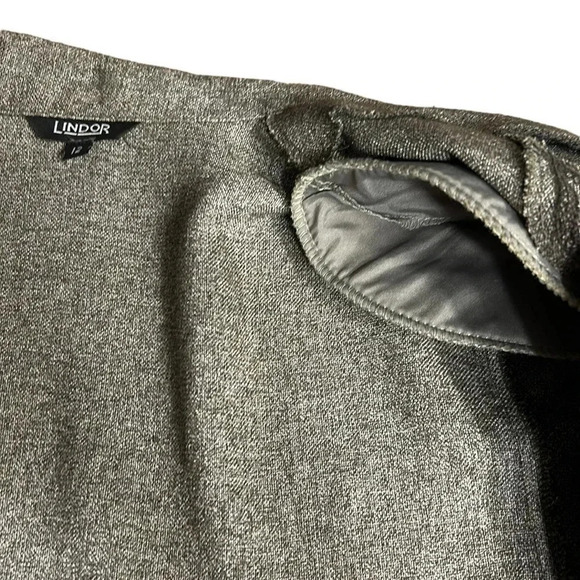 Y2K, LINDOR blazer,women size  12. Green/grey,hi-lo,button closure,shirt collar, - Picture 11 of 16